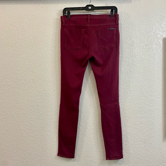Hudson “Nico” Midrise Skinny Jean In Crimson Destructed - Picture 3 of 10